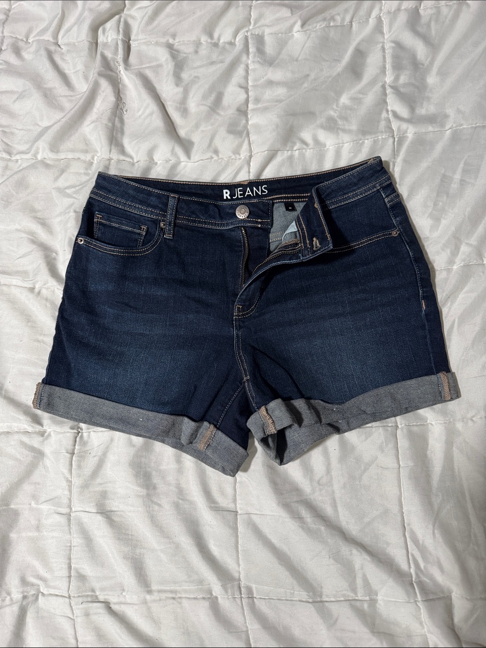 Reitmans Dark Blue Denim Cuffed Women’s Shorts